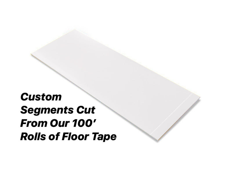 Custom Cut Segments - 3" WHITE Solid Color Tape - 100' Roll