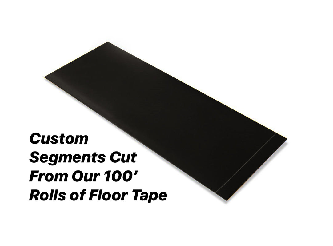 Custom Cut Segments - 4" BLACK Solid Color Tape - 100'  Roll