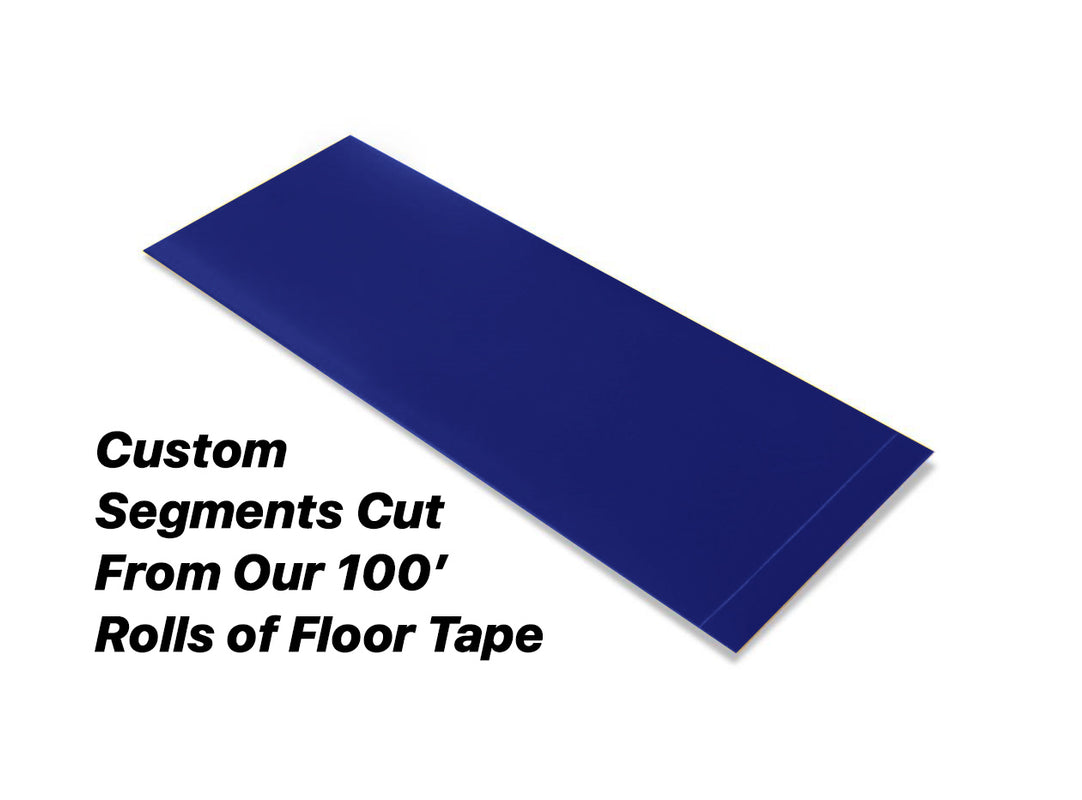 Custom Cut Segments - 4" BLUE Solid Color Tape - 100'  Roll