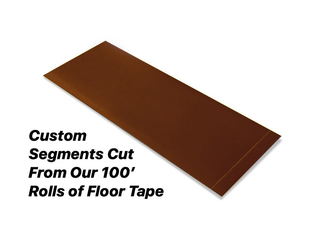 Custom Cut Segments - 4" BROWN Solid Color Tape - 100'  Roll