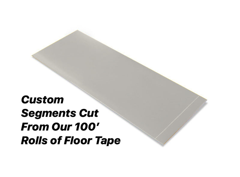Custom Cut Segments - 6" GRAY Solid Color Tape - 100'  Roll