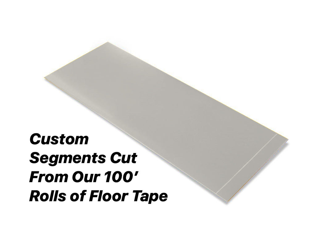 Custom Cut Segments - 4" GRAY Solid Color Tape - 100'  Roll