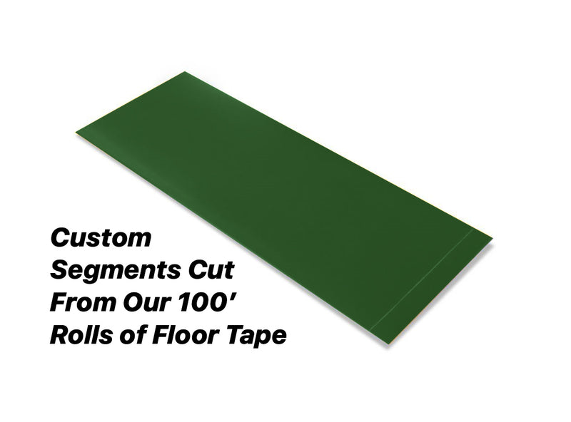 Custom Cut Segments - 4" GREEN Solid Color Tape - 100'  Roll