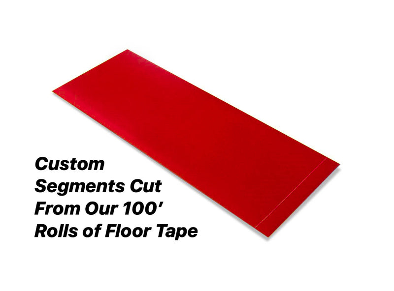 Custom Cut Segments - 2" RED Solid Color Tape - 100'  Roll