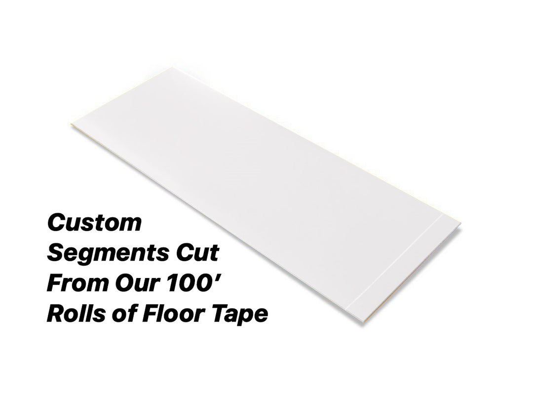 Custom Cut Segments - 4" WHITE Solid Color Tape - 100'  Roll