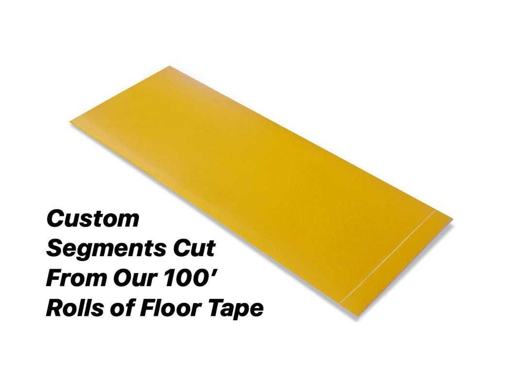 Custom Cut Segments - 3" YELLOW Solid Color Tape - 100'  Roll